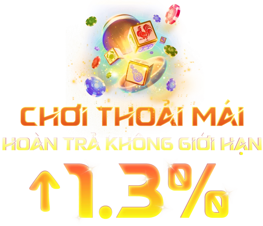 chơi thoải mái hoàn trả không giới hạn 1.3%